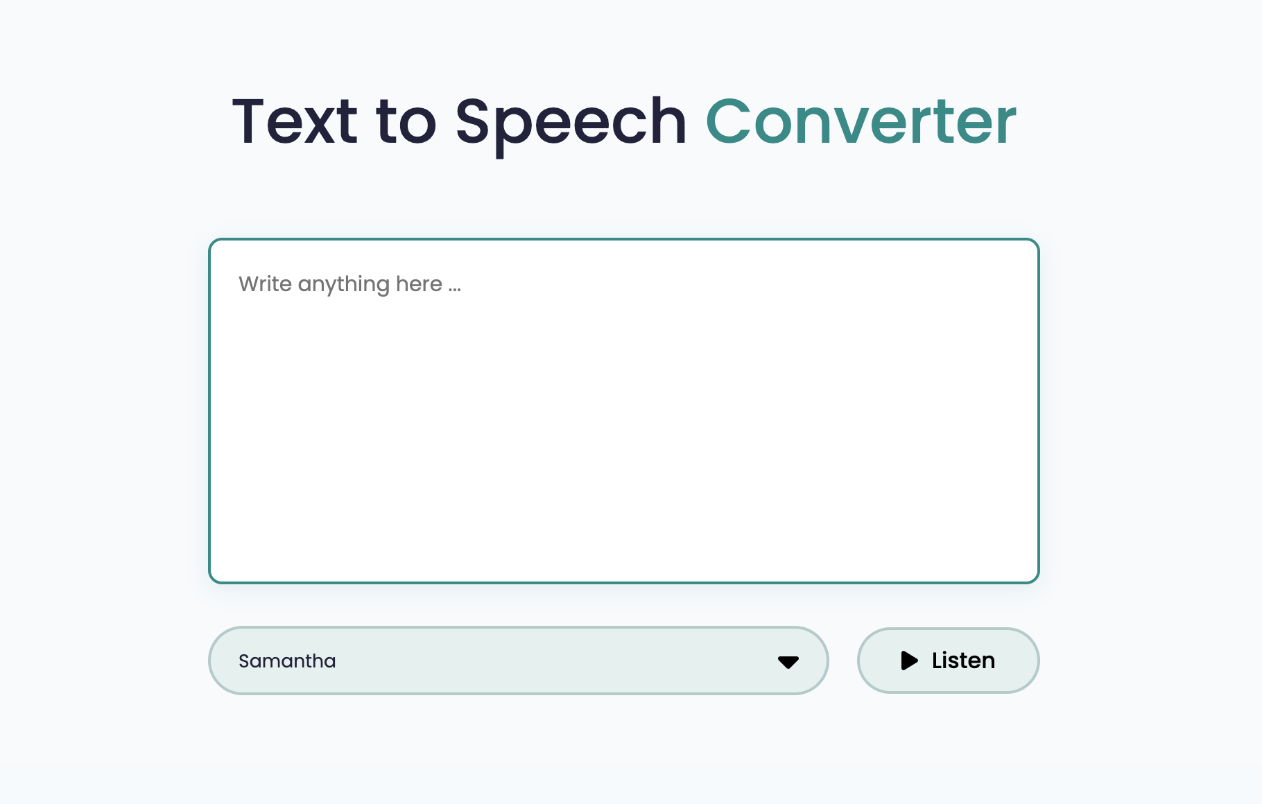 An image of the Text to Speech project.